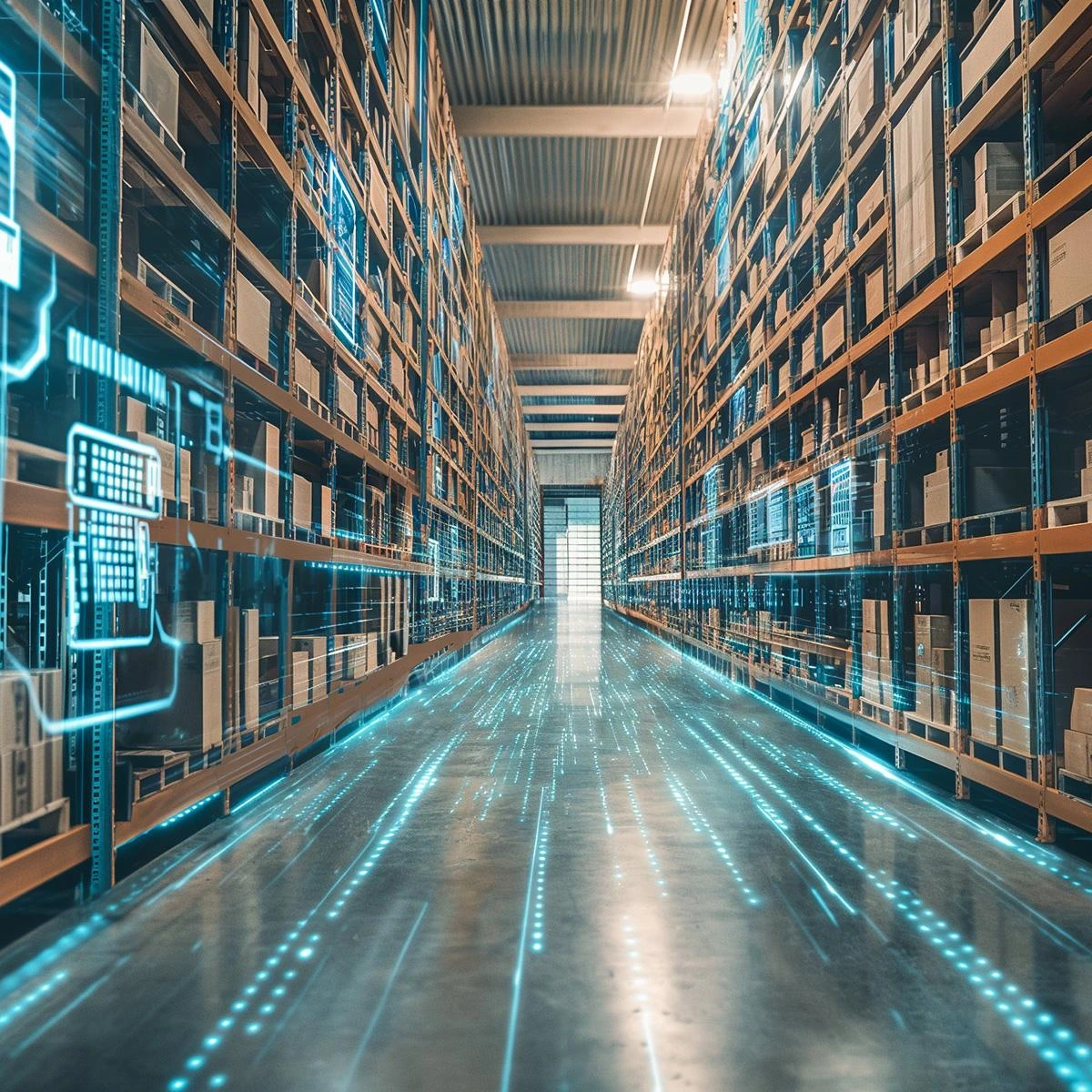 Illustration of a connected trade and logistics network